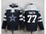 Dallas Cowboys #77 Tyron Smith Navy Blue Player Pullover Hoodie