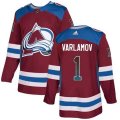 Colorado Avalanche #1 Semyon Varlamov Authentic Burgundy Drift Fashion NHL Jersey