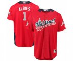 Atlanta Braves #1 Ozzie Albies Game Red National League 2018 MLB All-Star MLB Jersey