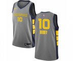 Memphis Grizzlies #10 Mike Bibby Authentic Gray Basketball Jersey - City Edition