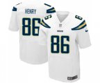 Los Angeles Chargers #86 Hunter Henry Elite White Football Jersey