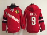 Women Chicago Blackhawks #9 Bobby Hull Red pullover hooded