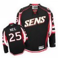 Ottawa Senators #25 Chris Neil Premier Black Throwback NHL Jersey