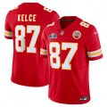 Kansas City Chiefs 87 Travis Kelce Red 2023 F U S E Vapor Untouchable Limited Stitched 2024 Super Bowl LVIII Jersey