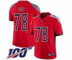 Tennessee Titans #78 Curley Culp Limited Red Inverted Legend 100th Season Football Jersey