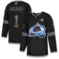 Colorado Avalanche #1 Semyon Varlamov Black Authentic Classic Stitched NHL Jersey