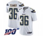 Los Angeles Chargers #36 Roderic Teamer White Vapor Untouchable Limited Player 100th Season Football Jersey