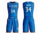 Oklahoma City Thunder #34 Ray Allen Swingman Royal Blue Basketball Suit Jersey - Icon Edition