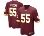 Washington Redskins #55 Cole Holcomb Game Burgundy Red Team Color Football Jersey