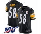 Pittsburgh Steelers #58 Jack Lambert Black Team Color Vapor Untouchable Limited Player 100th Season Football Jersey