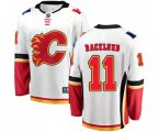 Calgary Flames #11 Mikael Backlund Fanatics Branded White Away Breakaway Hockey Jersey