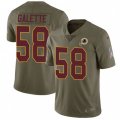 Washington Redskins #58 Junior Galette Limited Olive 2017 Salute to Service NFL Jersey