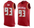 Tampa Bay Buccaneers #93 Ndamukong Suh Limited Red Player Name & Number Tank Top Football Jersey