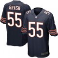 Chicago Bears #55 Hroniss Grasu Game Navy Blue Team Color NFL Jersey