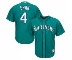 Seattle Mariners #4 Denard Span Replica Teal Green Alternate Cool Base Baseball Jersey