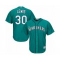 Seattle Mariners #30 Kyle Lewis Authentic Teal Green Alternate Cool Base Baseball Player Jersey