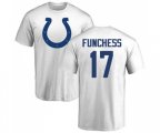 Indianapolis Colts #17 Devin Funchess White Name & Number Logo T-Shirt
