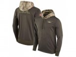 Men Baltimore Ravens Nike Olive Salute to Service Sideline Therma Pullover Hoodie