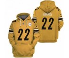 Pittsburgh Steelers #22 Najee Harris 2021 Yellow Pullover Football Hoodie