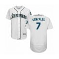 Seattle Mariners #7 Marco Gonzales White Home Flex Base Authentic Collection Baseball Player Jersey