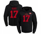 San Francisco 49ers #17 Jalen Hurd Black Name & Number Pullover Hoodie