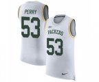 Green Bay Packers #53 Nick Perry Limited White Rush Player Name & Number Tank Top Football Jersey