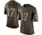 Los Angeles Chargers #17 Philip Rivers Elite Green Salute to Service Football Jersey