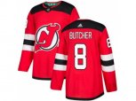 New Jersey Devils #8 Will Butcher Red Home Authentic Stitched NHL Jersey