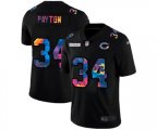 Chicago Bears #34 Walter Payton Multi-Color Black 2020 NFL Crucial Catch Vapor Untouchable Limited Jersey