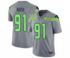 Seattle Seahawks #91 Cassius Marsh Limited Silver Inverted Legend Football Jersey