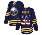Adidas Buffalo Sabres #30 Ryan Miller Authentic Navy Blue USA Flag Fashion NHL Jersey