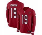 Arizona Cardinals #19 KeeSean Johnson Limited Red Therma Long Sleeve Football Jersey