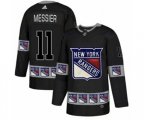 Adidas New York Rangers #11 Mark Messier Authentic Black Team Logo Fashion NHL Jersey
