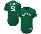 Houston Astros Cionel Perez Green Celtic Flexbase Authentic Collection Baseball Player Jersey