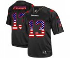 Tampa Bay Buccaneers #13 Mike Evans Elite Black USA Flag Fashion Football Jersey