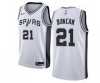 San Antonio Spurs #21 Tim Duncan Swingman White Home NBA Jersey - Association Edition