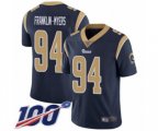 Los Angeles Rams #94 John Franklin-Myers Navy Blue Team Color Vapor Untouchable Limited Player 100th Season Football Jersey