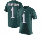 Philadelphia Eagles #1 Cameron Johnston Green Rush Pride Name & Number T-Shirt