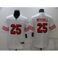 San Francisco 49ers #25 Elijah Mitchell White Nike Scarlet Player Limited Jersey