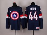 NHL Olympic Team USA #44 Brooks Orpik Navy Blue Captain America Fashion Stitched Jerseys