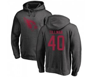 Arizona Cardinals #40 Pat Tillman Ash One Color Pullover Hoodie