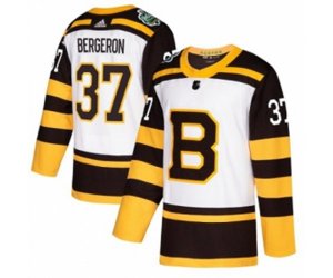 Adidas Boston Bruins #37 Patrice Bergeron Authentic White 2019 Winter Classic NHL Jersey