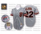 San Francisco Giants #22 Will Clark Authentic Grey Throwback Baseball Jersey