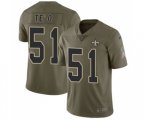 New Orleans Saints #51 Manti Te'o Limited Olive 2017 Salute to Service Football Jersey