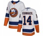 New York Islanders #14 Tom Kuhnhackl Authentic White Away NHL Jersey