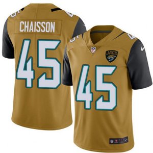 Jacksonville Jaguars #45 K\'Lavon Chaisson Gold Stitched NFL Limited Rush Jersey