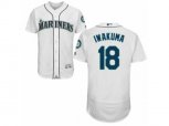Seattle Mariners #18 Hisashi Iwakuma White Flexbase Authentic Collection MLB Jersey