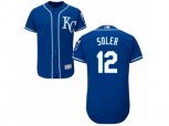 Kansas City Royals #12 Jorge Soler Blue Flexbase Authentic Collection MLB Jersey