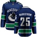 Vancouver Canucks #25 Jacob Markstrom Fanatics Branded Blue Home Breakaway NHL Jersey