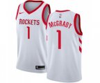 Houston Rockets #1 Tracy McGrady Authentic White Home Basketball Jersey - Association Edition